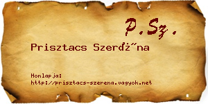 Prisztacs Szeréna névjegykártya